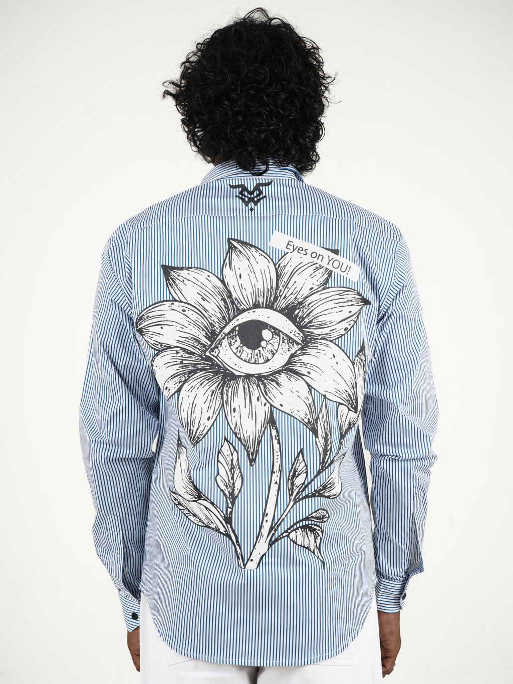 Sky Blue ‘Eyes on You’ Striped Shirt